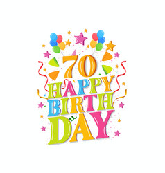 70th Happy Birthday Celebration Design