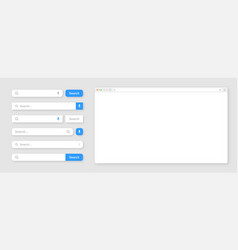 Blank Internet Browser Window With Various Search