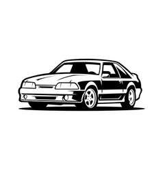 Fox Body Mustang Side View Isolated