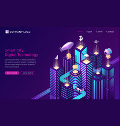 Smart City Infrastructure Iot Technology Isometric