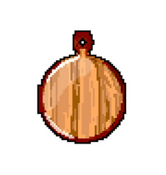 Empty Wooden Pizza Board Game Pixel Art