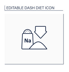 Low Sodium Line Icon