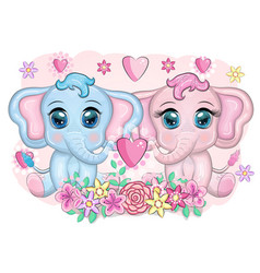 Baby Shower Greeting Card With Cute Elephant Boy