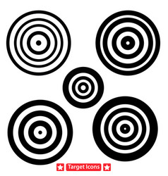 Bullseye Beauty Diverse Target Icon Set