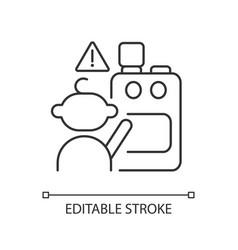 Child And Cooking Appliances Linear Icon