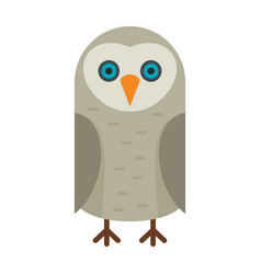 Long Eared Owl In Flat Style