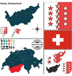 Map Of Valais