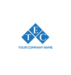 Tec Letter Logo Design On Black Background