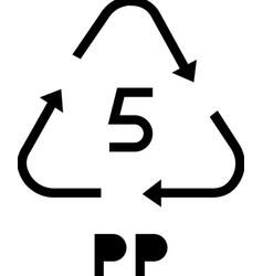 Pp Recycling Plastic Product Glyph Icon