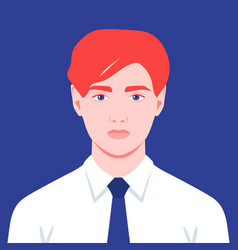 Redhead Young Man In A Shirt And Tie Portrait