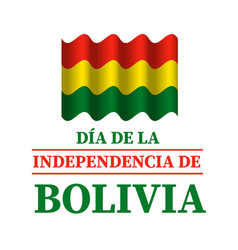 Bolivia Independence Day Typography Poster