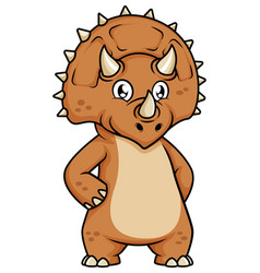 Cute Triceratops Dinosaur Cartoon Clip Art