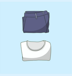 Folded T-shirt And Long Pants Icon