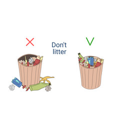 Do Not Litter Throw Trash In The Rubbish Bin