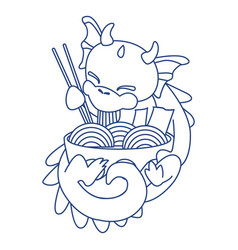 Dragon Eating Ramen Stroke High Quality