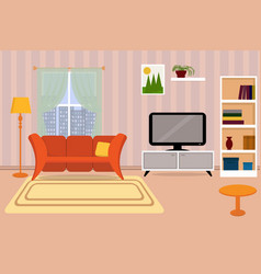 Living Room Interior Convenient Sofa Tv