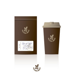 Logo Golden Coffee Glass Packaging Mock Up