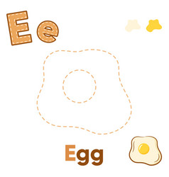 Alphabet Trace And Color Egg For Letter E