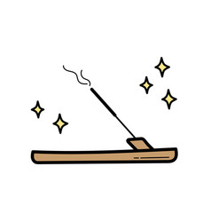 Aromatic Stick On A Wooden Stand Doodle