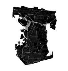 Black Portsmouth City Map Administrative Area