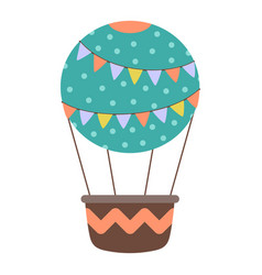 Hot Air Balloon In Flat Style