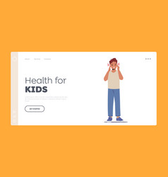 Kids Health Landing Page Template Sick Kid