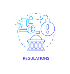 Regulations Blue Gradient Concept Icon