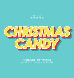 Christmas Candy Editable Text Effect 3 D Retro