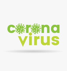 Coronavirus Lower Case Green Letters