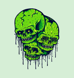 Family Zombie Skull