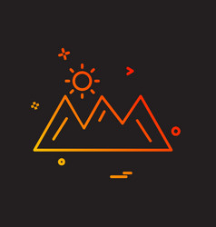 Mountians Icon Design