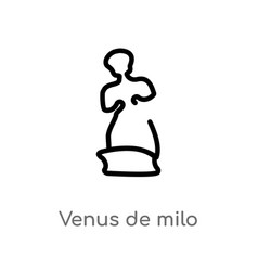 Outline Venus De Milo Icon Isolated Black Simple