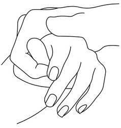 Someone Grap Hand Line-art