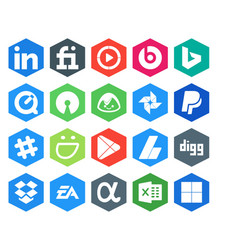 20 Social Media Icon Pack Including Ads Apps