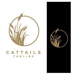 Cattails Reed Grass Plant Template