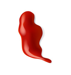 Isolated Ketchup Sauce Stain On White Background