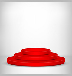 Round Stage Podium Backdrop Festive Red