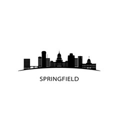 Springfield City Skyline Black Cityscape