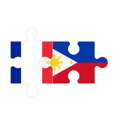 Puzzle Of Flags Of France And Philippines