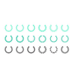 Awards Branches Icons Set Laurel Wreath Circular