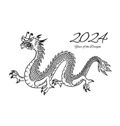 Chinese Calendar Year Of The Dragon Sketch