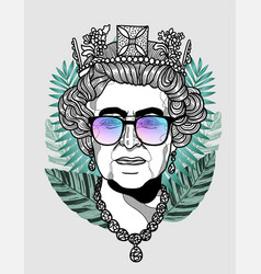 Queen Elizabeth Ii Portrait Hipster Portrait