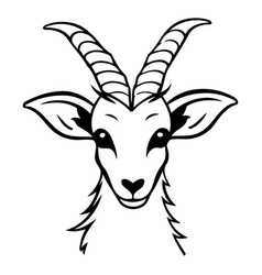 Goat Head In Heart Shape For Your Design