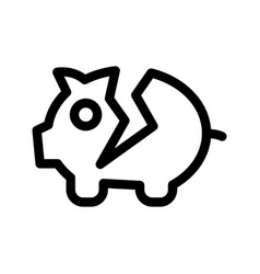 Piggy Bank Broken Icon