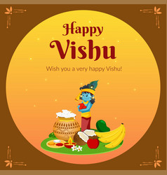 Banner Design Of Happy Vishu