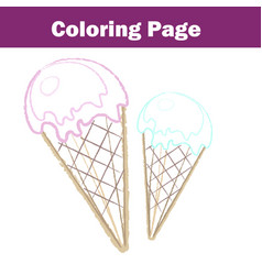 Coloring Page With Ice Cream Color The Picture