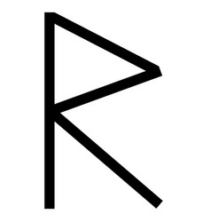 Runic Scandinavian Celtic Alphabet Letter R