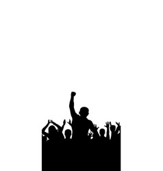 Crowd Of People Silhouette Vertical Banner