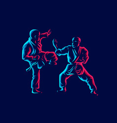 Fighting Technique Silhouette Modern And Simple