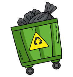 Garbage Bin Cartoon Colored Clipart